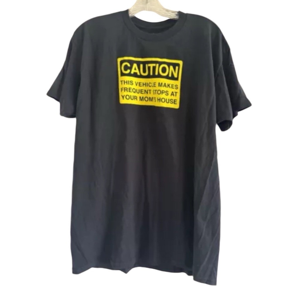 Danny Duncan Caution Frequent Stops At Your Moms House Black T-Shirt Large L